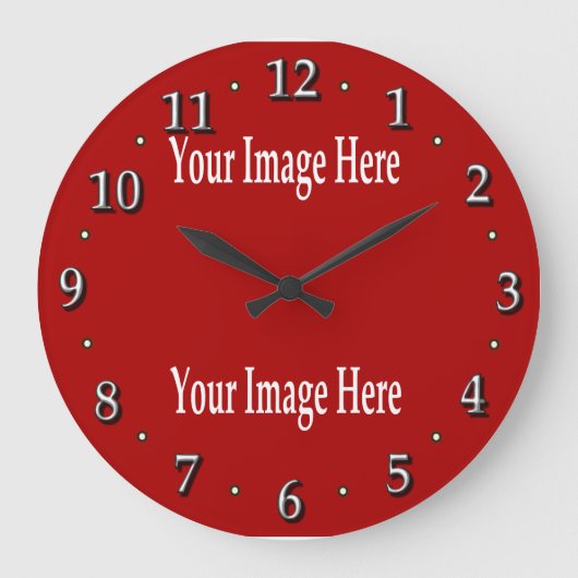 Arrière - plan foncé Chiffres blancs Horloge Modèl (Recto)