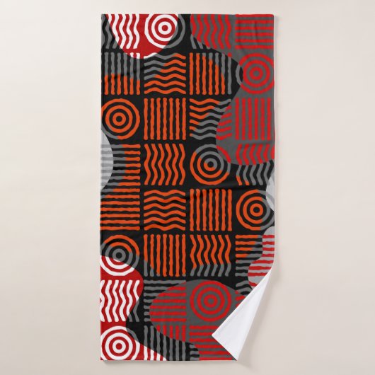 Arrière - plan géométrique tribal Brown dans patch (Serviette de bain)