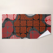 Arrière - plan géométrique tribal Brown dans patch (Serviette de bain)