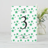 Arrière - plan Green Stars | Cartes de numéro de t (Debout devant)