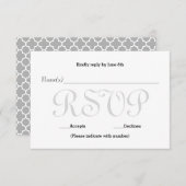 Arrière - plan Grey Typo - Carte de réponse à la r (Devant / Derrière)