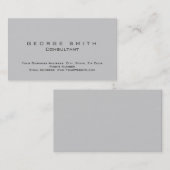 Arrière - plan gris moderne simple Carte de visite (Devant / Derrière)