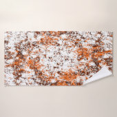 Arrière - plan grunge brun foncé. Noir blanc orang (Serviette de bain)