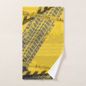 Arrière - plan jaune de piste de pneus (Serviette à main)