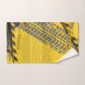 Arrière - plan jaune de piste de pneus (Serviette à main)