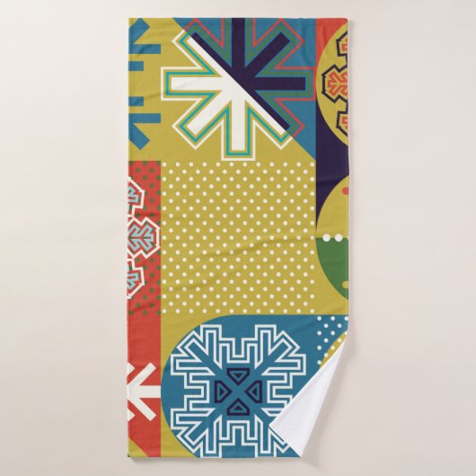 Arrière - plan local plat simple de géométrie mult (Serviette de bain)