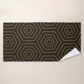 Arrière - plan motif doré sans couture de style ja (Serviette de bain)