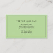 Arrière - plan municipal | Carte de visite vert à  (Dos)