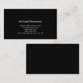 Arrière - plan noir Carte de visite de consultant  (Devant / Derrière)