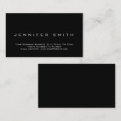Arrière - plan noir Carte de visite de taille stan (Devant / Derrière)