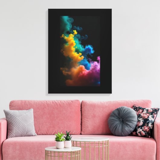 Arrière - plan noir en toile étirée" (Insitu(Salon))