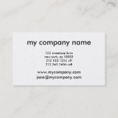 Arrière - plan noir, ma carte de visite (Dos)