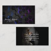 Arrière - plan noir moderne avec Carte de visite H (Devant / Derrière)