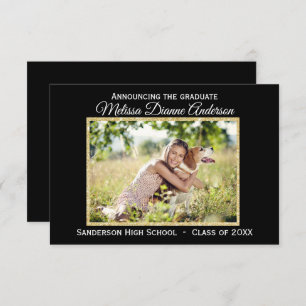 Arrière - plan noir/or - 3x5 Grad Faire-part