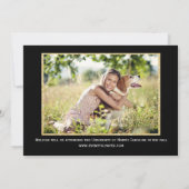 Arrière - plan noir/or - Faire-part de diplôme (Dos)