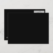 Arrière - plan noir sur une carte postale (Devant / Derrière)
