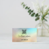 arrière - plan opal couleur d'eau carte de visite (Debout devant)