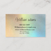 arrière - plan opal couleur d'eau carte de visite (Dos)