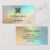 arrière - plan opal couleur d'eau carte de visite (Devant / Derrière)