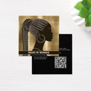 Arrière - plan or Carte de visite Hair Braider