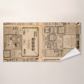 Arrière - plan papier usagé. Page de journal ancie (Serviette de bain)