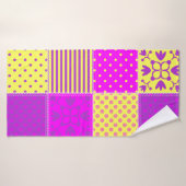 arrière - plan patchwork avec différents art motif (Serviette de bain)