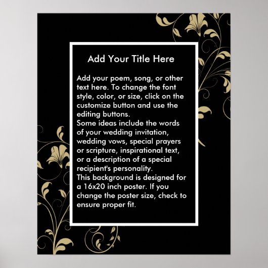 Arrière - plan personnalisé pour affiche (Devant)