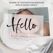 Arrière - plan photo pour Vellum Faire-part de nai