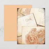 Arrière - plan romantique rétro, invitation (Devant / Derrière)