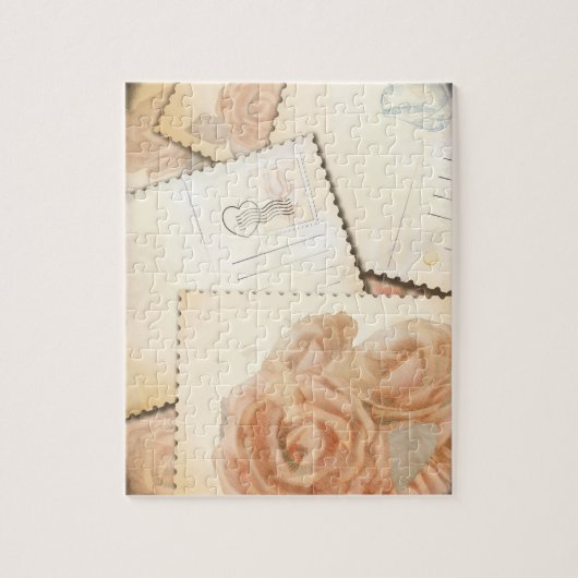 Arrière - plan romantique rétro, puzzle (Vertical)