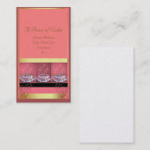 Arrière - plan rose de cartes de visite de gâteau (Devant / Derrière)