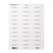 Arrière - plan Rose - Étiquettes d'adresse de reto (Feuille entière)