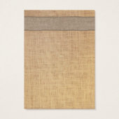 Arrière - plan Rustic Burlap de la carte d'afficha (Dos)