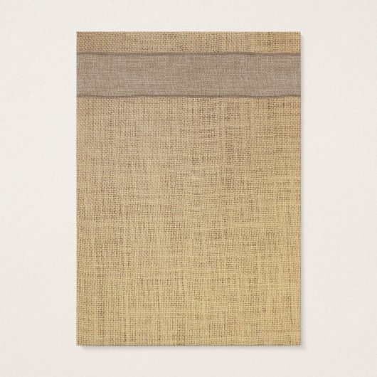 Arrière - plan Rustic Burlap de la carte d'afficha (Dos)