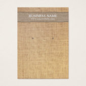 Arrière - plan Rustic Burlap de la carte d'afficha (Devant)