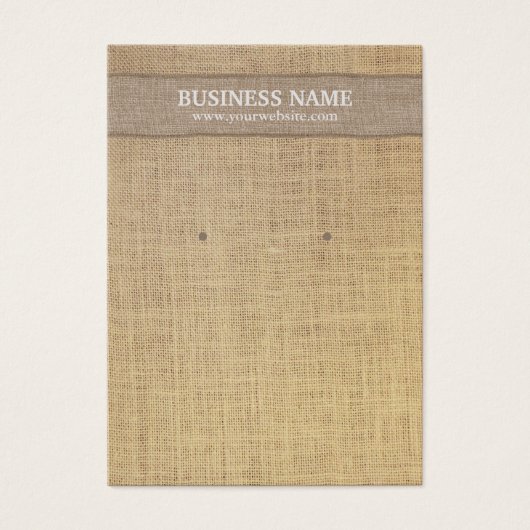 Arrière - plan Rustic Burlap de la carte d'afficha (Devant)