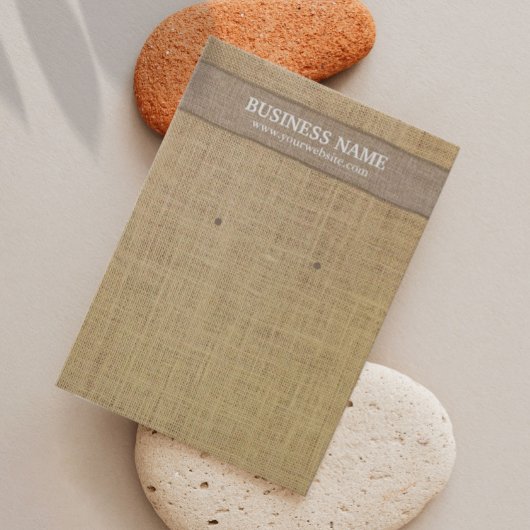 Arrière - plan Rustic Burlap de la carte d'afficha