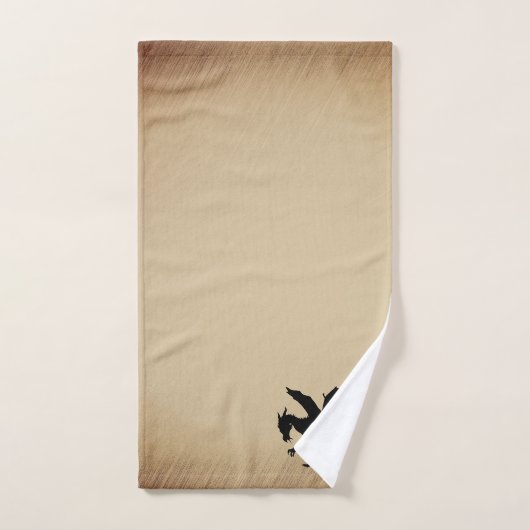 Arrière - plan rustique Black Dragon (Serviette à main)