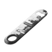 Arrière - plan sale de ville en noir et blanc (Devant angulaire)