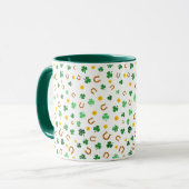 Arrière - plan shamrock café Mug (Devant gauche)