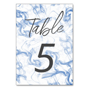 Arrière - plan Smokey Blue Mist Numéro de table