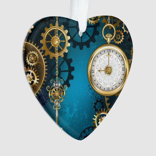 Arrière - plan turquoise à vapeur avec engrenages (devant)