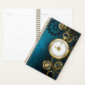 Arrière - plan turquoise à vapeur avec engrenages (Devant avec enveloppe)