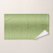 Arrière - plan vert motif or paisley (Serviette à main)