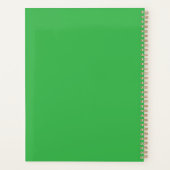 Arrière-plan vert néon plat - Texture scolaire (Dos)