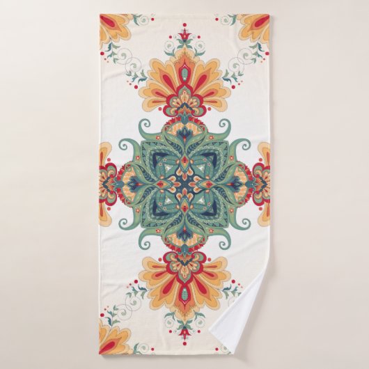 arrière - plan vintage sans soudure. Belle fleur (Serviette de bain)