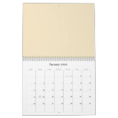 Arrière - plans beiges crème sur un calendrier (Jan 2026)