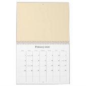Arrière - plans beiges crème sur un calendrier (Feb 2026)