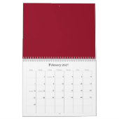 Arrière - plans rouges sur un calendrier (Feb 2027)