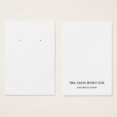 Arrière Texte Blanc Plat Simple Carte personnalisé (Devant & derrière)